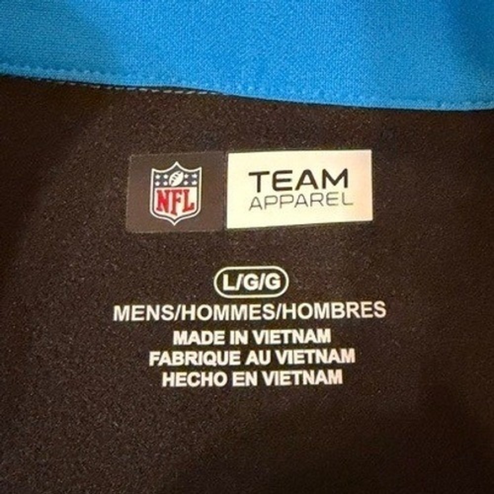 Carolina Panthers Pullover Mens L Blue NFL Football 1/4 Zip NFL Team Apparel EUC - Picture 5 of 8